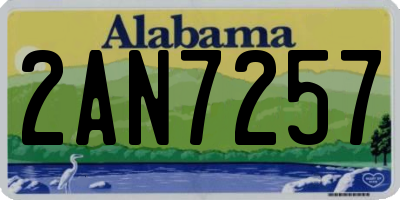 AL license plate 2AN7257