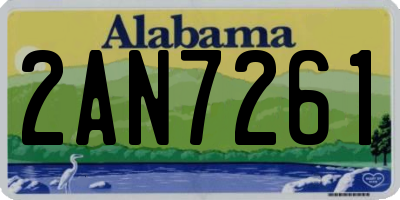 AL license plate 2AN7261