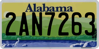 AL license plate 2AN7263