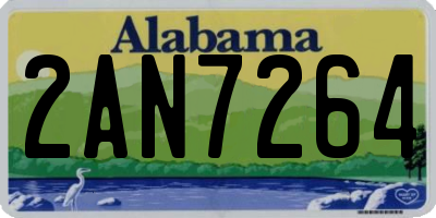 AL license plate 2AN7264
