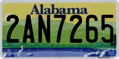 AL license plate 2AN7265