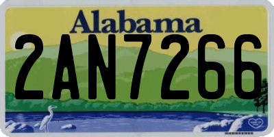 AL license plate 2AN7266