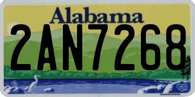 AL license plate 2AN7268