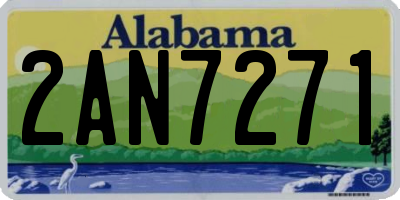 AL license plate 2AN7271
