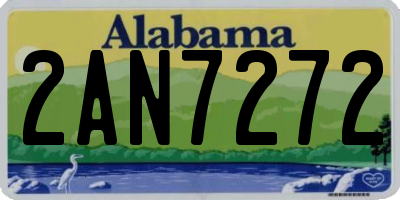 AL license plate 2AN7272