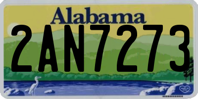 AL license plate 2AN7273