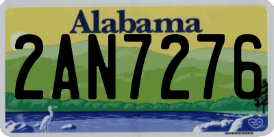 AL license plate 2AN7276