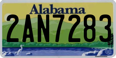 AL license plate 2AN7283