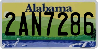 AL license plate 2AN7286