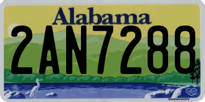 AL license plate 2AN7288