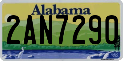 AL license plate 2AN7290