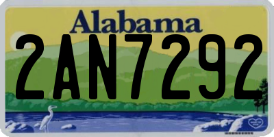 AL license plate 2AN7292