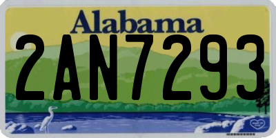 AL license plate 2AN7293