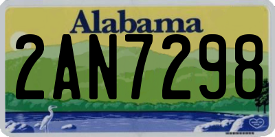 AL license plate 2AN7298