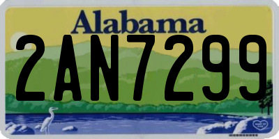 AL license plate 2AN7299