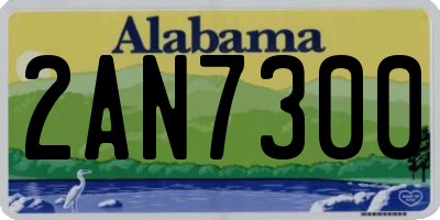 AL license plate 2AN7300
