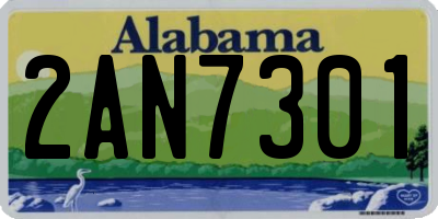 AL license plate 2AN7301