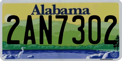 AL license plate 2AN7302