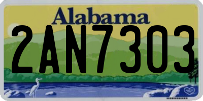 AL license plate 2AN7303