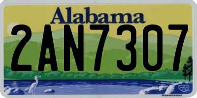 AL license plate 2AN7307