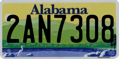 AL license plate 2AN7308