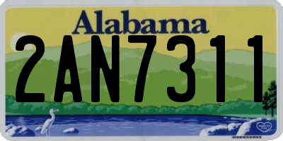 AL license plate 2AN7311