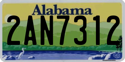AL license plate 2AN7312