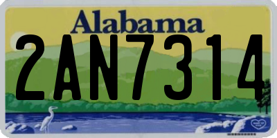AL license plate 2AN7314