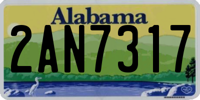 AL license plate 2AN7317