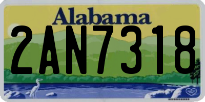 AL license plate 2AN7318