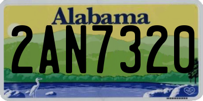 AL license plate 2AN7320