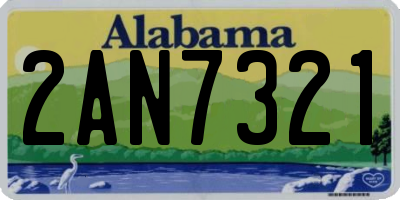 AL license plate 2AN7321