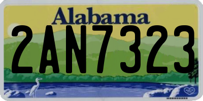 AL license plate 2AN7323