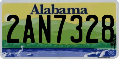 AL license plate 2AN7328