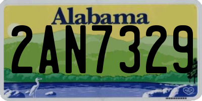 AL license plate 2AN7329