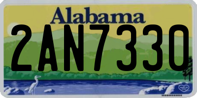 AL license plate 2AN7330