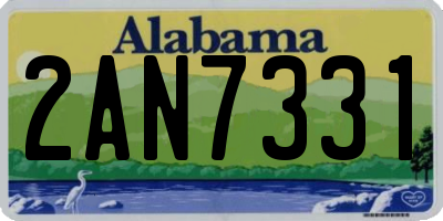 AL license plate 2AN7331
