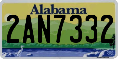 AL license plate 2AN7332