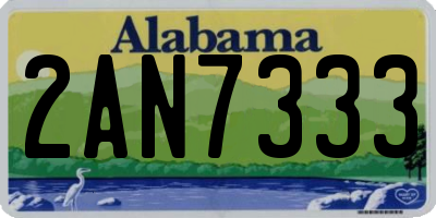 AL license plate 2AN7333
