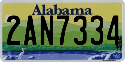 AL license plate 2AN7334