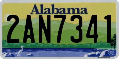 AL license plate 2AN7341