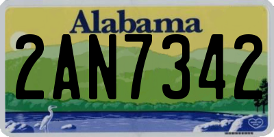 AL license plate 2AN7342