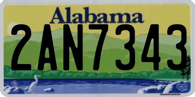 AL license plate 2AN7343