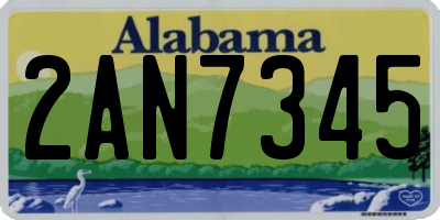 AL license plate 2AN7345