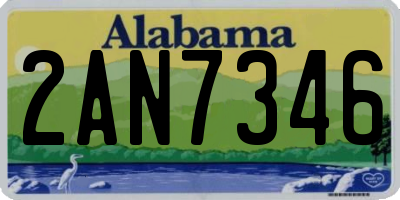 AL license plate 2AN7346