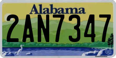 AL license plate 2AN7347