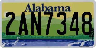 AL license plate 2AN7348