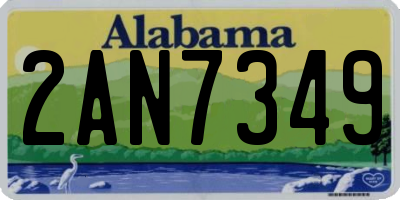 AL license plate 2AN7349