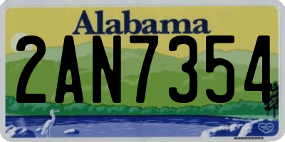 AL license plate 2AN7354