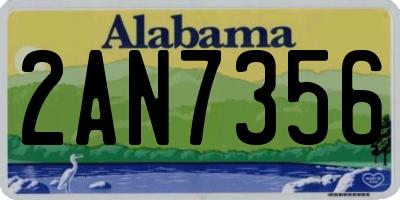 AL license plate 2AN7356